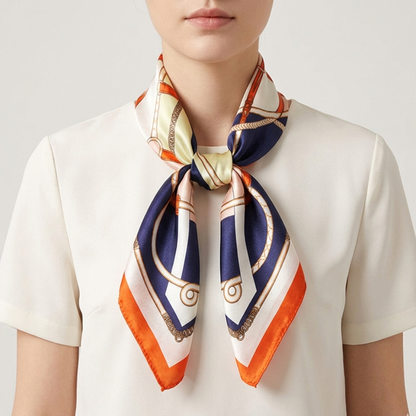 Plant Print Square Scarf | Women | Soft Fabric | 70cm Elegant Printed Neck Scarf | Steven & Levon