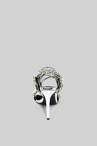 Rhinestone High Heels | Women | Silver | Crystal Embellished | Steven & Levon