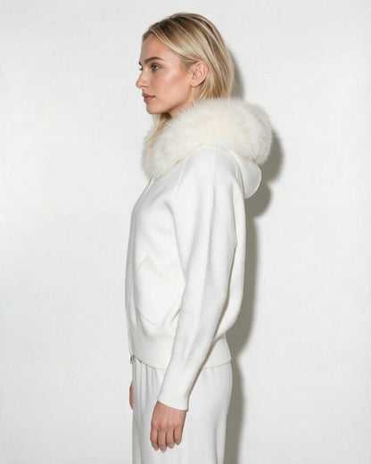 Faux Fur Hood Jacket | Women | Plush Winter Coat | Cozy Warm Outerwear | Steven & Levon