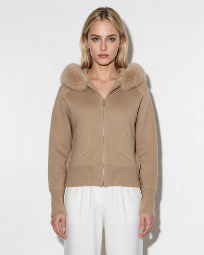 Faux Fur Hood Jacket | Women | Plush Winter Coat | Cozy Warm Outerwear | Steven & Levon