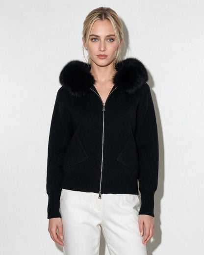 Faux Fur Hood Jacket | Women | Plush Winter Coat | Cozy Warm Outerwear | Steven & Levon