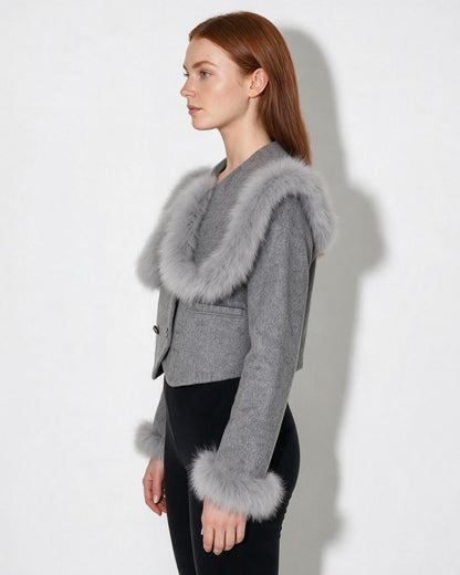 Plush Trim Winter Jacket | Women | Faux Fur Coat | Cozy Warm Outerwear | Steven & Levon