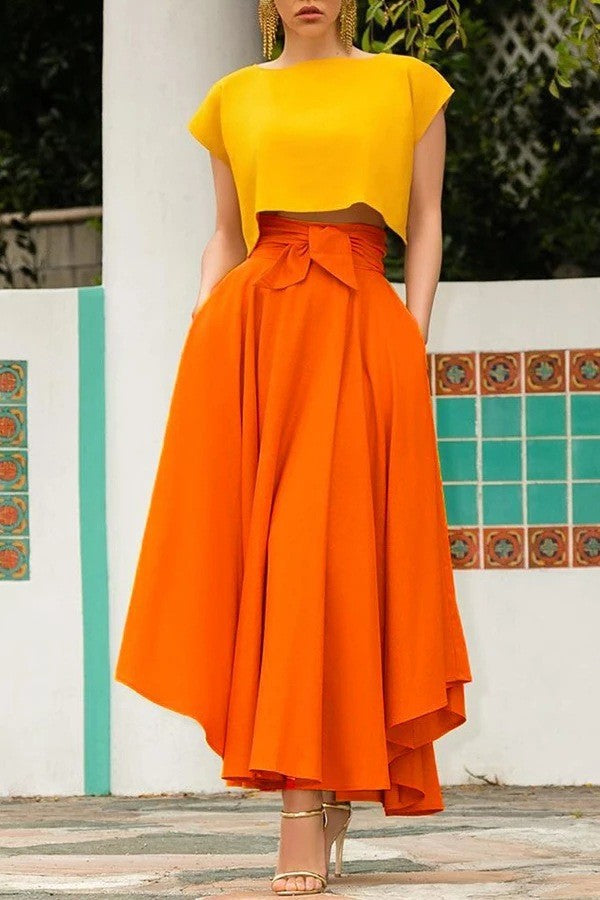 Elegant Summer Skirt | Women | Lightweight Fabric | Flowy A-Line | Casual Holiday & Everyday Wear | Steven & Levon