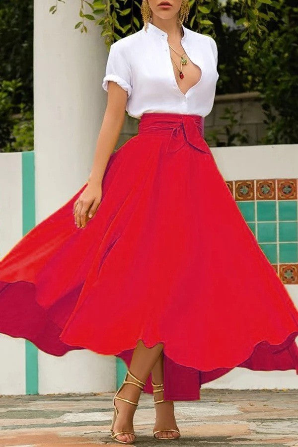 Elegant Summer Skirt | Women | Lightweight Fabric | Flowy A-Line | Casual Holiday & Everyday Wear | Steven & Levon
