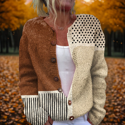 Polka Dot Knit Cardigan | Women | Button Front | Soft Knit | Retro Everyday Style | Steven & Levon