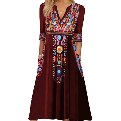 Bohemian Maxi Summer Dress | Women | Flowy Relaxed Fit | Holiday Beach Dress | Steven & Levon