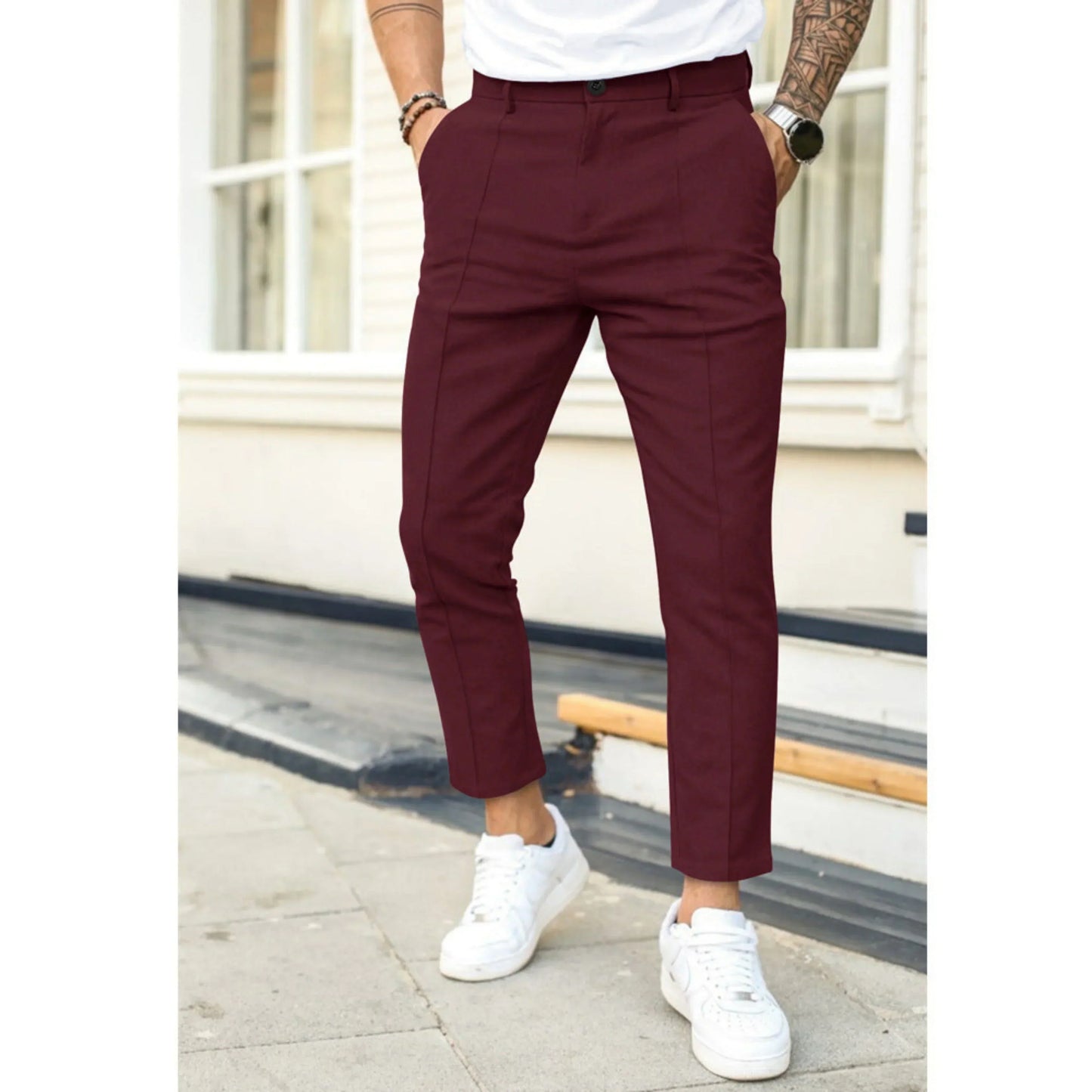 Men's Lightweight Leisure Trousers | Comfort Fabric | Relaxed Fit | Everyday Casual Wear | Steven & Levon