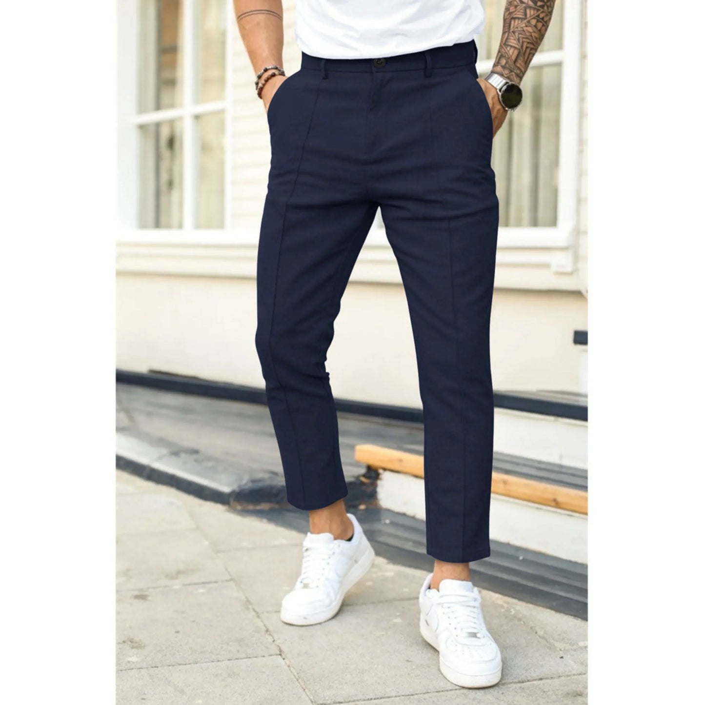 Men's Lightweight Leisure Trousers | Comfort Fabric | Relaxed Fit | Everyday Casual Wear | Steven & Levon