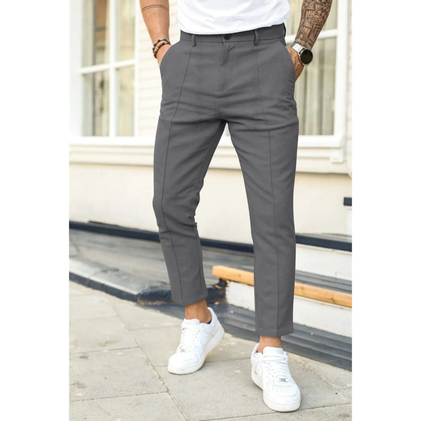 Men's Lightweight Leisure Trousers | Comfort Fabric | Relaxed Fit | Everyday Casual Wear | Steven & Levon