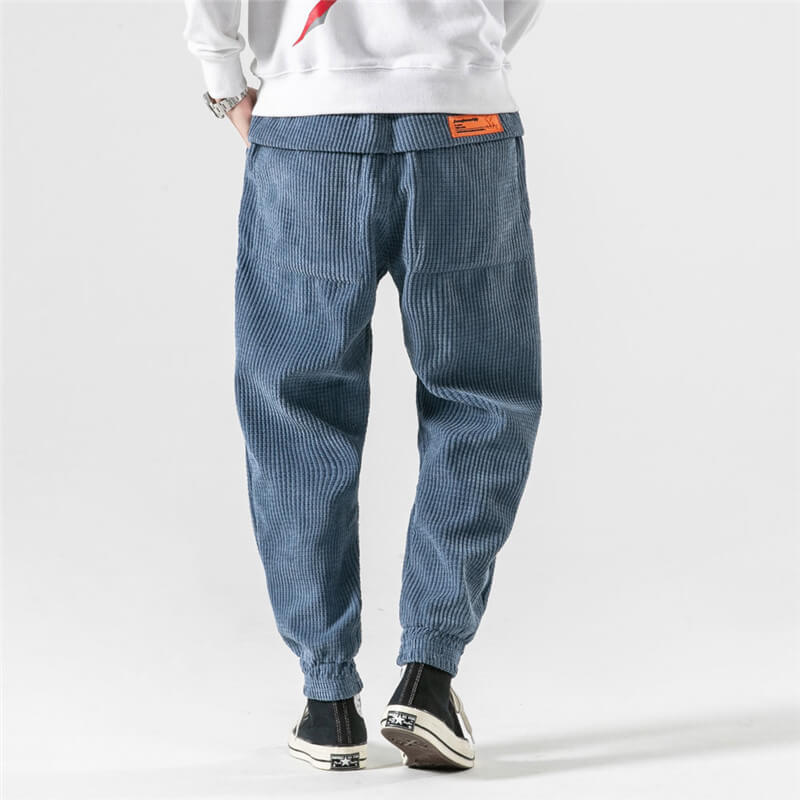 Men's Loose Fit Tapered Jogger Trousers | Drawstring Waist & Gathered Cuffs | Casual Relaxed Fit | Steven & Levon