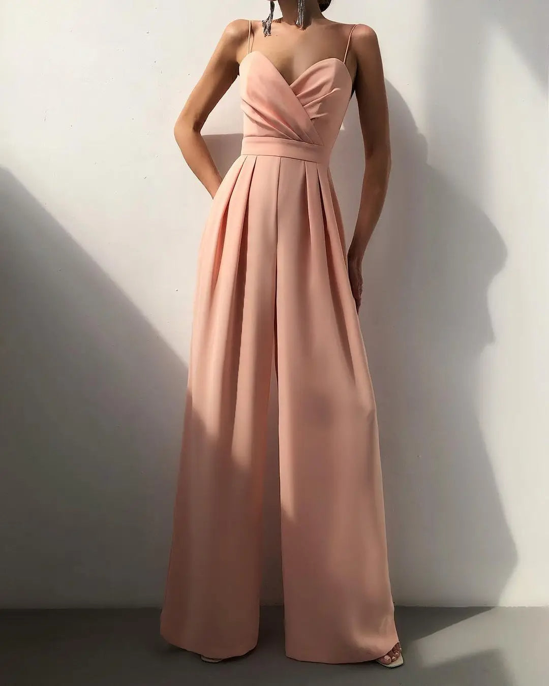 Sleeveless Wide Leg Jumpsuit | Women | High Waist | Elegant Fit | Casual & Formal Wear | Steven & Levon