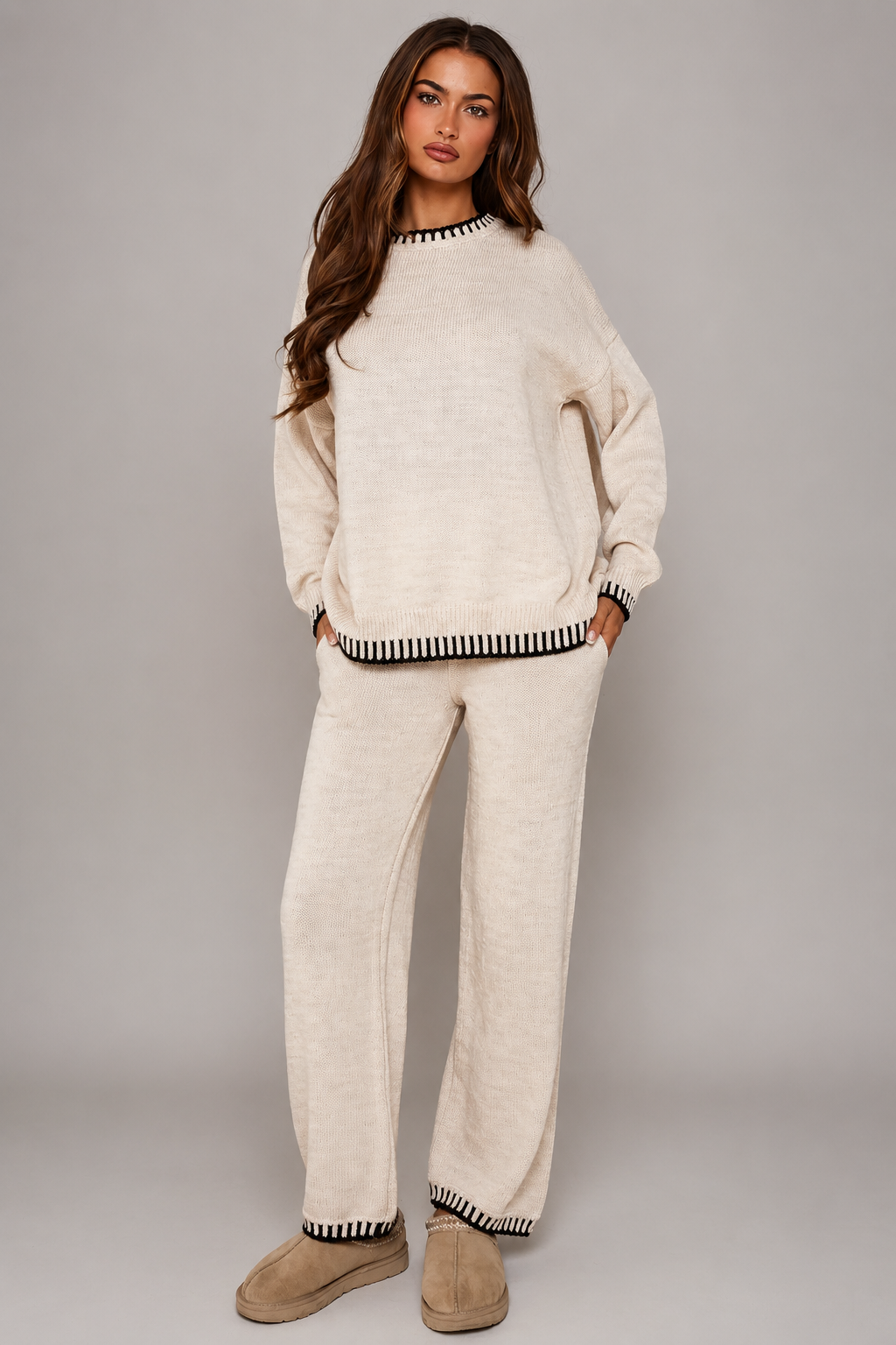 Women’s Soft Knitted Lounge Set | Women | Knitted Two Piece Co-Ord | Soft Comfortable Loungewear | Steven & Levon