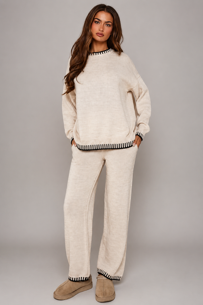Women’s Soft Knitted Lounge Set | Women | Knitted Two Piece Co-Ord | Soft Comfortable Loungewear | Steven & Levon