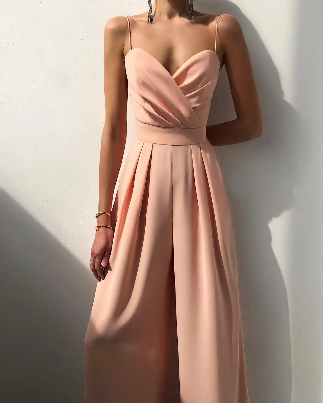 Sleeveless Wide Leg Jumpsuit | Women | High Waist | Elegant Fit | Casual & Formal Wear | Steven & Levon