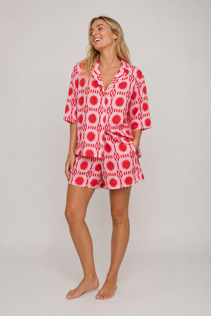 Women's Summer Print Co-Ord Set | Elegant Two-Piece Outfit | Steven & Levon