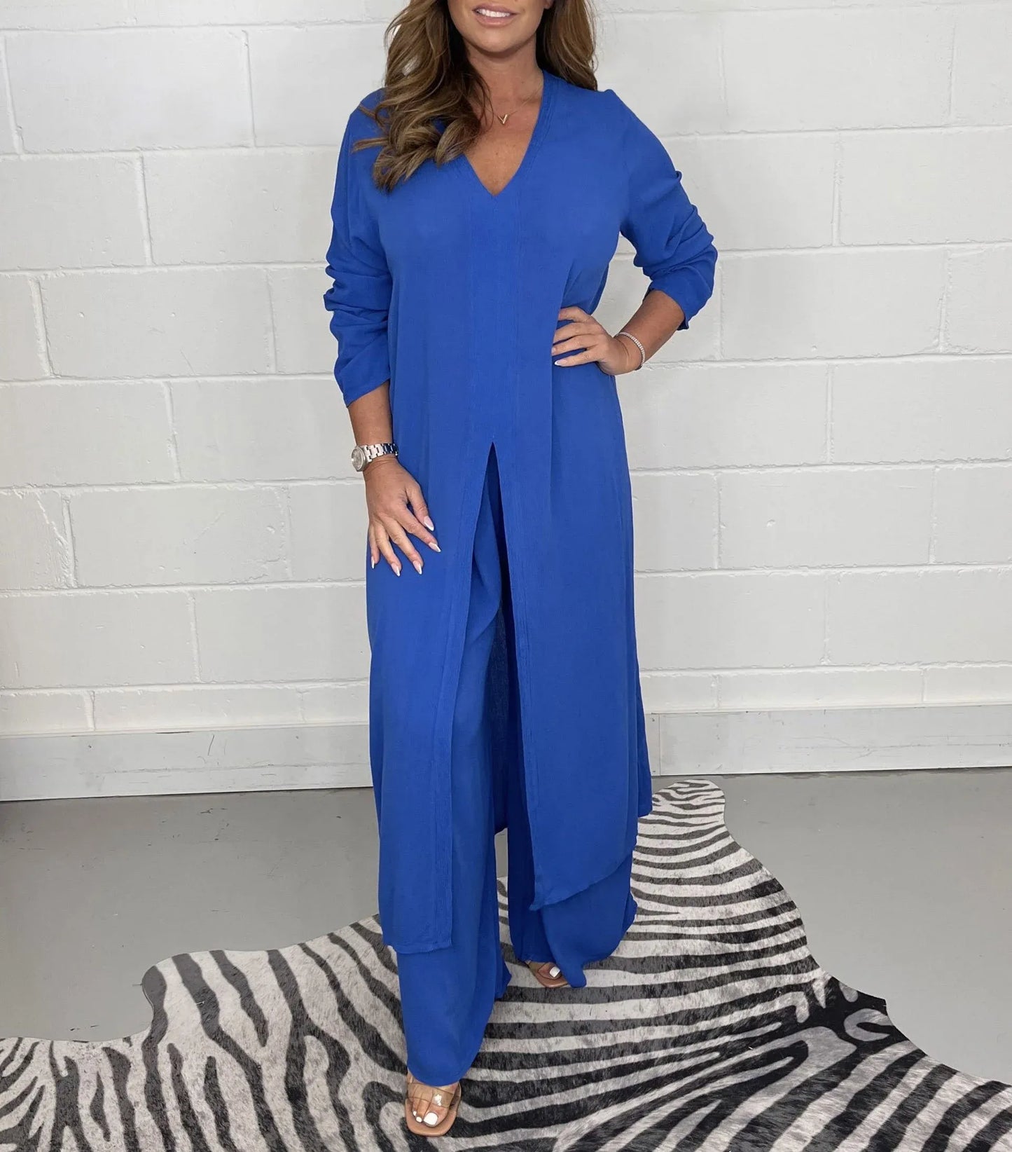 Cosima Women's Wide Leg Co-ord Set | Lightweight Two Piece Summer Outfit | Steven & Levon