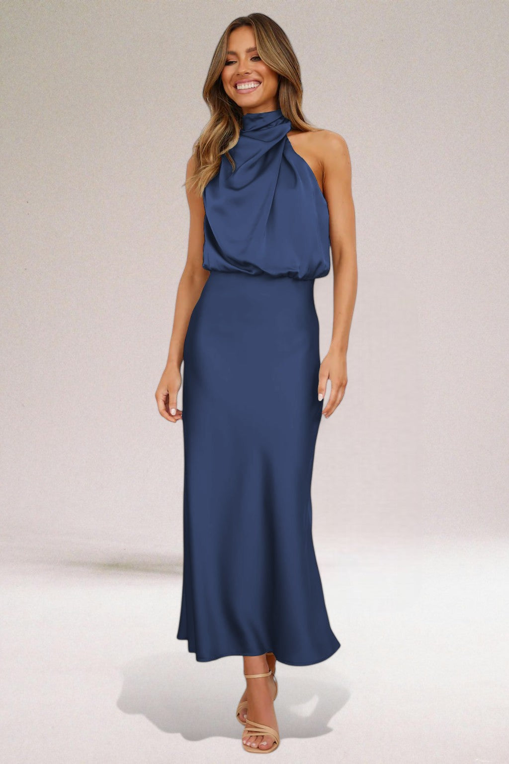 Women's Evening Elegant Maxi Dress | Women | Wedding Guest | Halter Neck | Steven & Levon