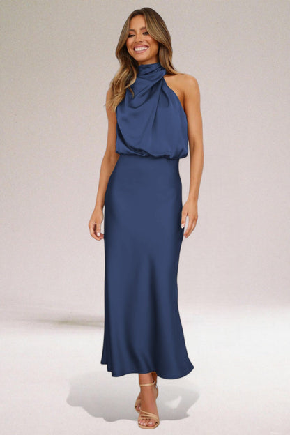Women's Evening Elegant Maxi Dress | Women | Wedding Guest | Halter Neck | Steven & Levon