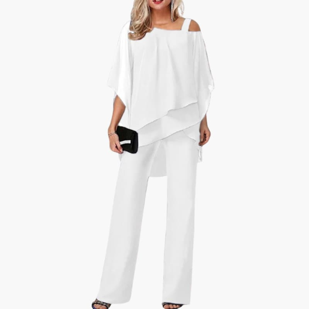 Cold Shoulder Wide Leg Jumpsuit | Women | Stylish Design | Comfortable Fit | Casual & Evening Wear | Steven & Levon