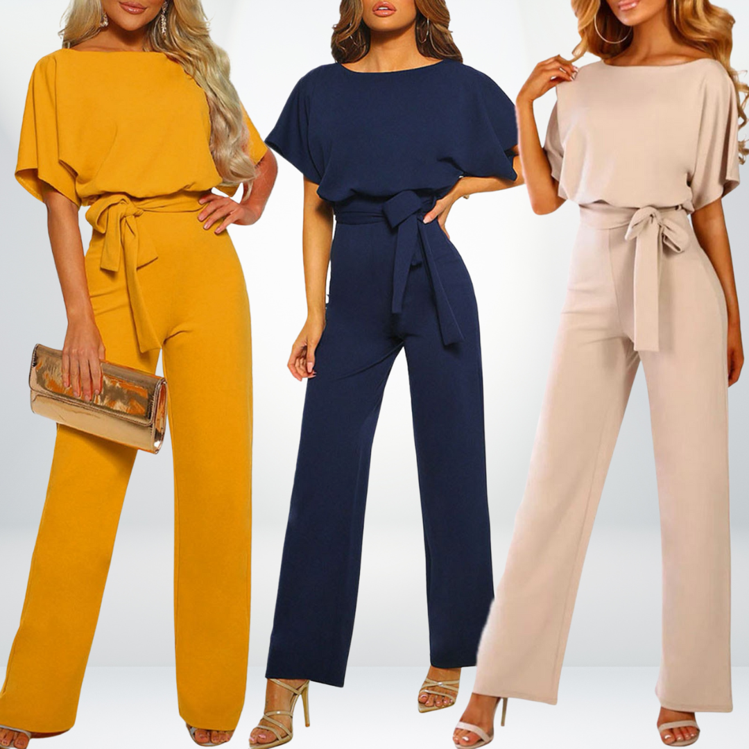 Elegant Airy Women's Jumpsuit | Lightweight Outfit | Relaxed Fit | Smart Casual Occasionwear | Steven & Levon