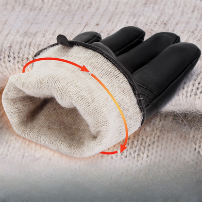 Touchscreen Leather Gloves | Men | Sheepskin Leather | Warm Winter Gloves | Classic | Steven & Levon
