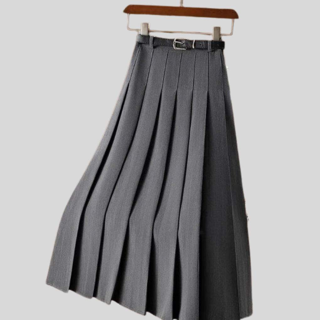 Women's Casual Midi Skirt | Women | High Waist | Flowy A-Line | Versatile Everyday Wear | Steven & Levon