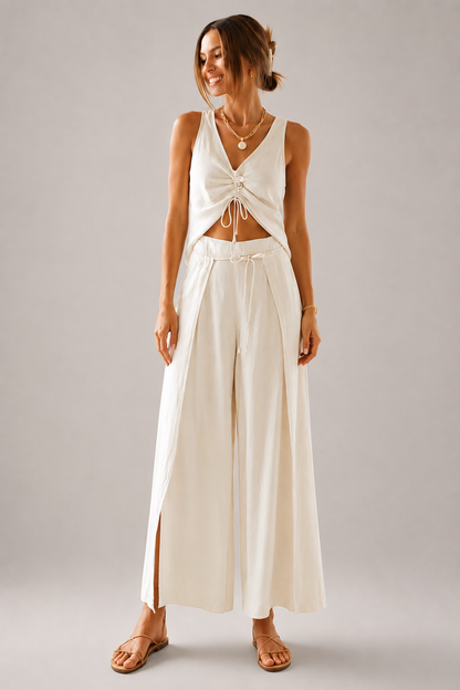 Adele Relaxed Two-Piece Set | Women’s Co-Ord Loungewear | Soft Blend Fabric | Loose Fit Trousers Set | Steven & Levon