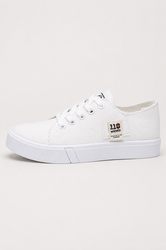 Women's Canvas Sneakers | Casual Lace-Up Shoes | Lightweight Fashion Trainers | Steven & Levon