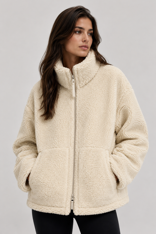 Women's Teddy Jacket | Teddy Jacket | Women | Fleece | Double Zipper Winter Coat | Steven & Levon
