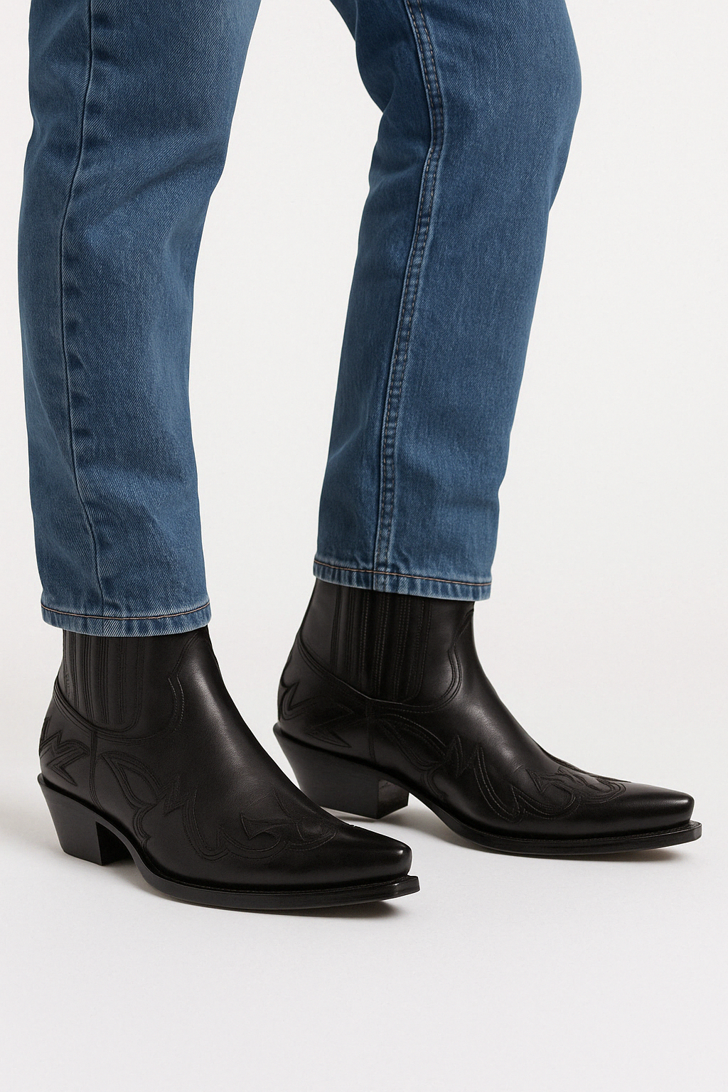 Cowboy Ankle Boots for Women | Pointed Toe | Western Stitch Detail | Steven & Levon