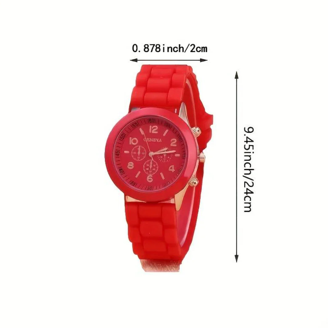 Casual Quartz Watch | Unisex | Silicone Strap | Lightweight Everyday Wristwatch | Steven & Levon