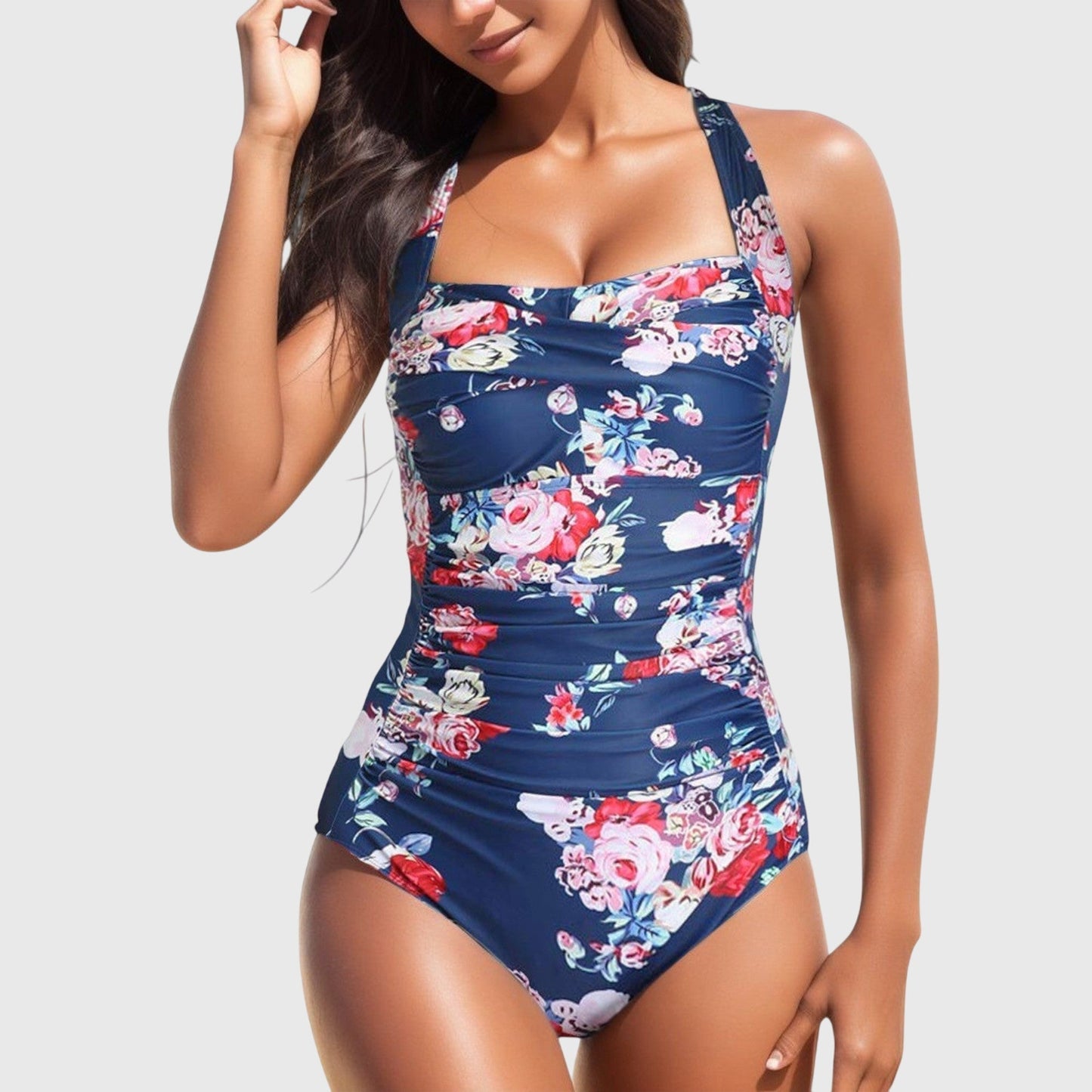 Floral Print One Piece Swimsuit | Women | Soft Stretch Swim Fabric | Supportive Fit | Steven & Levon