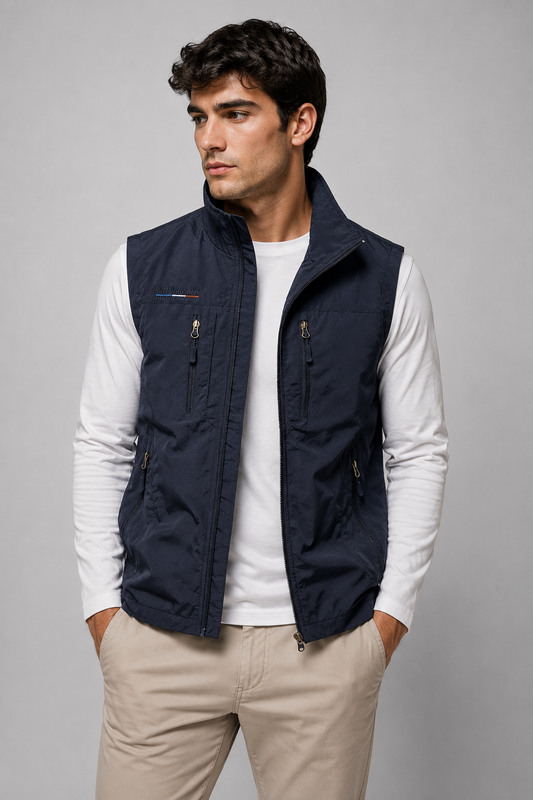 Men's Breathable Cargo Bodywarmer Vest | Utility Gilet | Multi-Pocket | Lightweight | Steven & Levon