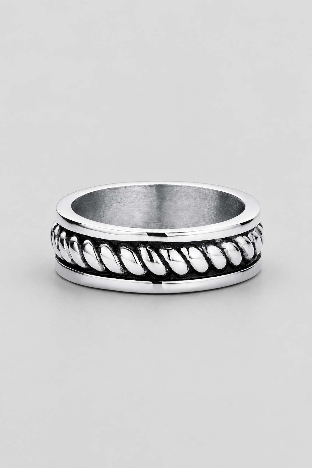 Rope Ring | Gold or Silver | Unisex | Stainless Steel | Twisted Rope Design | Classic Style | Steven & Levon