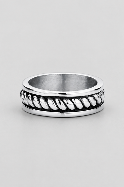 Rope Ring | Gold or Silver | Unisex | Stainless Steel | Twisted Rope Design | Classic Style | Steven & Levon