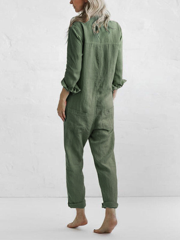 Women's Jumpsuit | Long Sleeve Casual Jumpsuit | Relaxed Fit | Steven & Levon