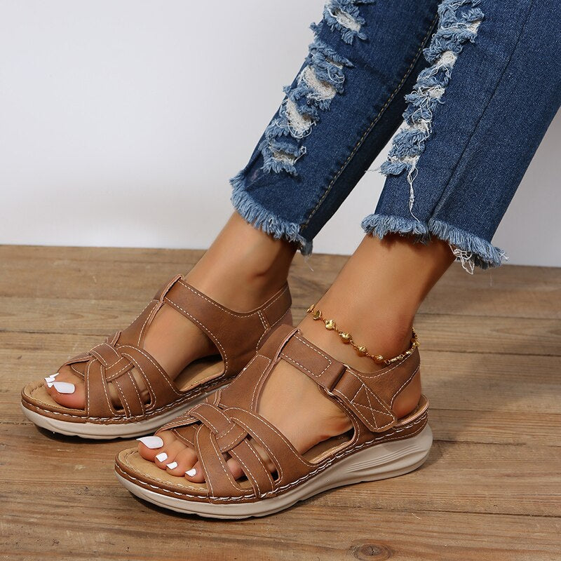 Women's Arch Support Walking Sandals | Cushioned Comfort Footbed | Everyday Summer Sandals | Steven & Levon