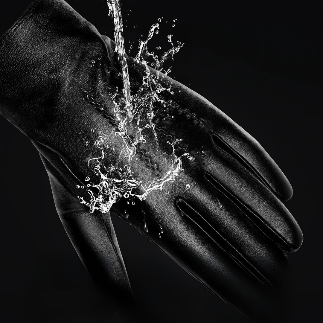 Touchscreen Leather Gloves | Men | Sheepskin Leather | Warm Winter Gloves | Classic | Steven & Levon