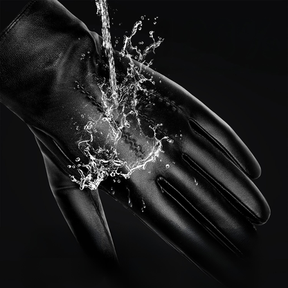 Touchscreen Leather Gloves | Men | Sheepskin Leather | Warm Winter Gloves | Classic | Steven & Levon
