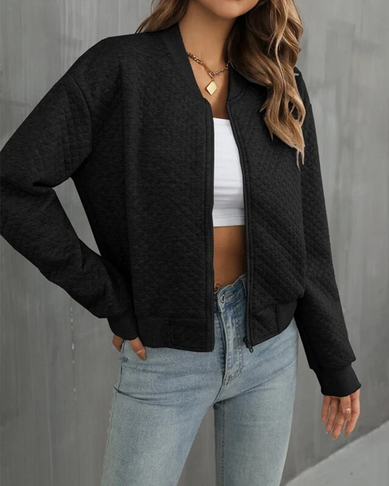 Women's Bomber Jacket | Classic Zip-Up Jacket | Casual Lightweight Outerwear | Steven & Levon