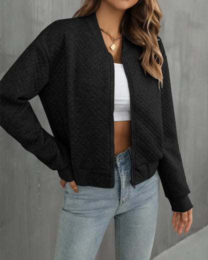 Women's Bomber Jacket | Classic Zip-Up Jacket | Casual Lightweight Outerwear | Steven & Levon