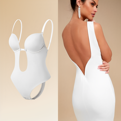 Backless Bodysuit Bra | Women's Seamless Shapewear | Invisible Support | Low Back | Tummy Control | Steven & Levon