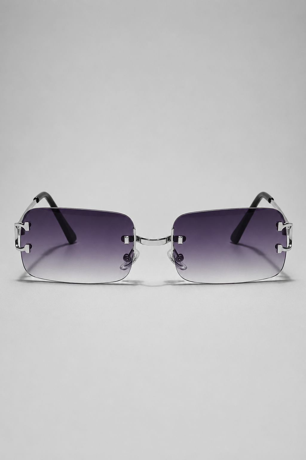 Rimless Square Sunglasses | Unisex | UV400 Metal Frame Eyewear | Lightweight Designer Shades | Steven & Levon