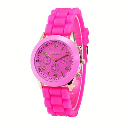 Casual Quartz Watch | Unisex | Silicone Strap | Lightweight Everyday Wristwatch | Steven & Levon