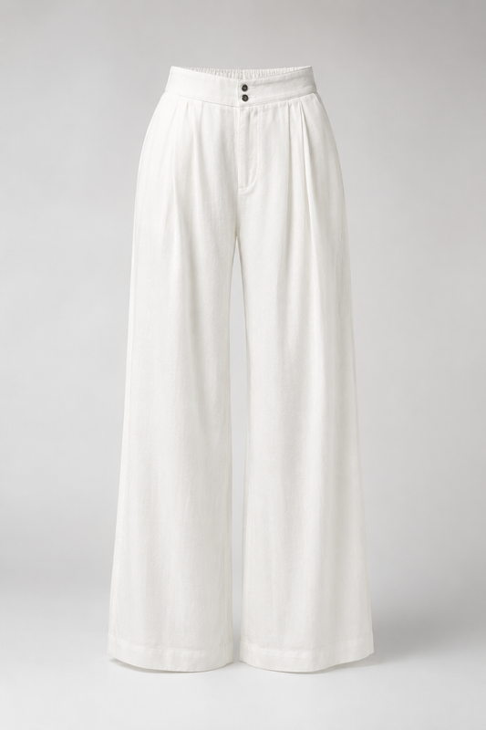 Linen Wide Leg Trousers | Women | High Waisted | Lightweight Breathable Pants | Steven & Levon