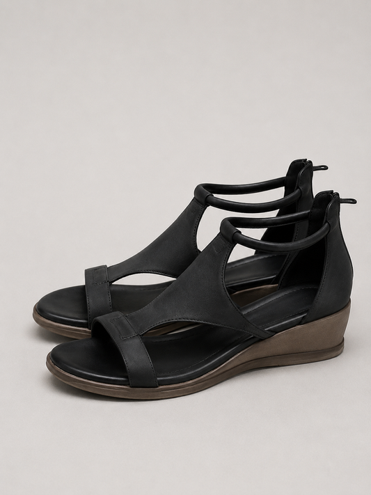 Comfort Leather Sandals | Women | Genuine Leather | Cushioned Slip-On Everyday Comfort | Steven & Levon