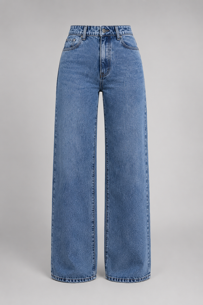 Women's High-Waist Wide-Leg Jeans | Relaxed Fit Denim Pants | Everyday Casual Wear | Steven & Levon