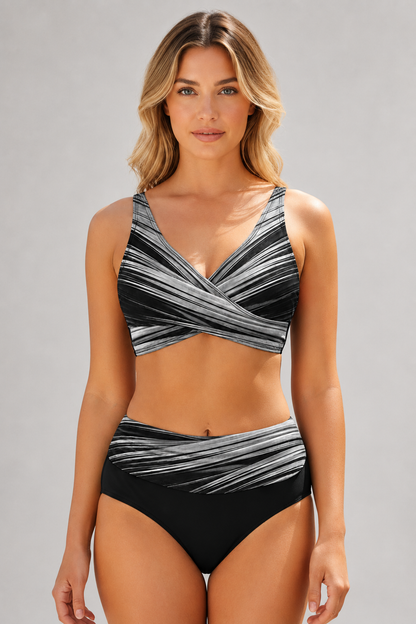 High Waist Shaping Bikini Set | Women | Stretch Swim Fabric Blend | Two-Piece Swimwear | Steven & Levon