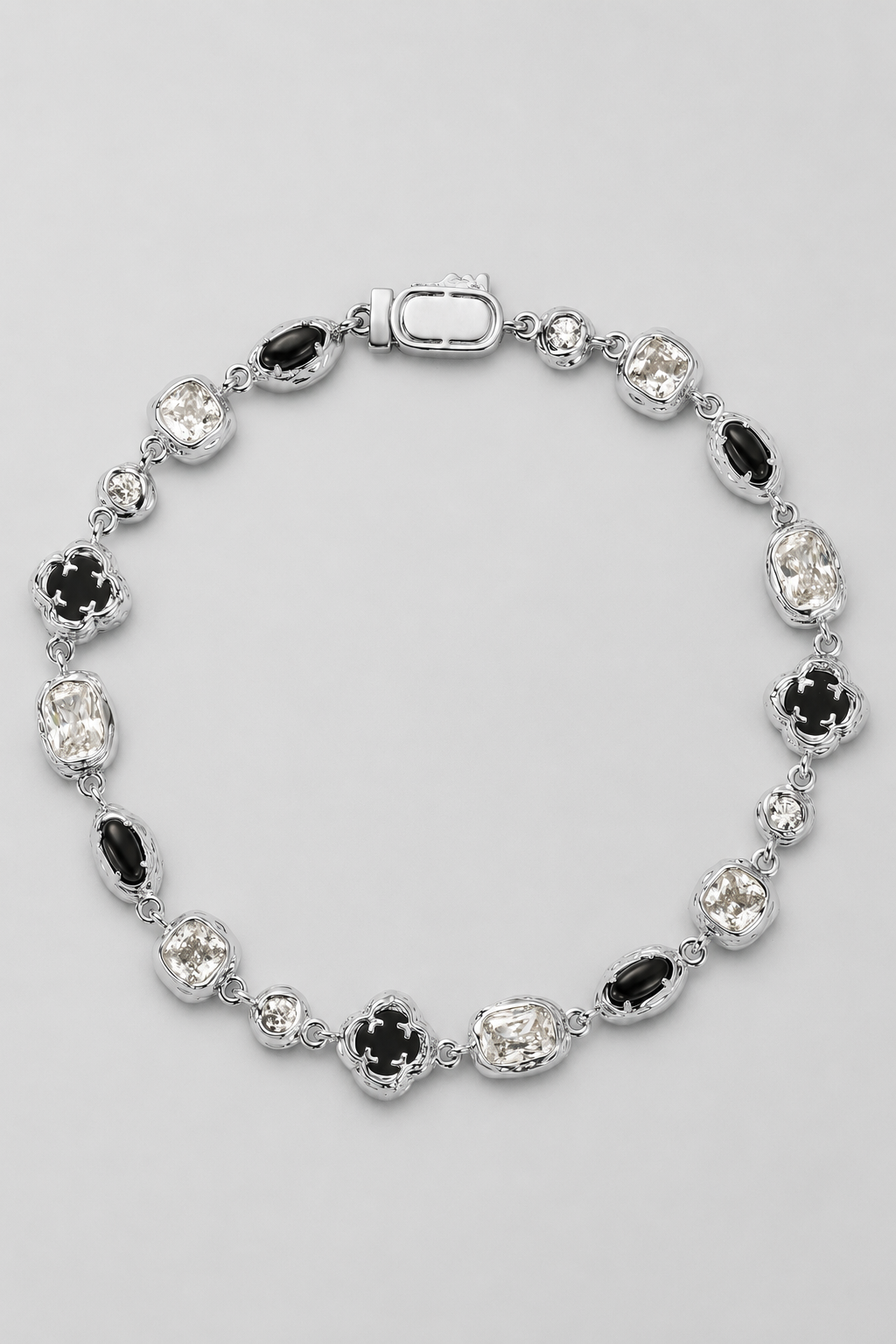 Melted Onyx Bracelet | Men | Stainless Steel | Silver & Gold | Onyx Gemstone | Statement | Steven & Levon