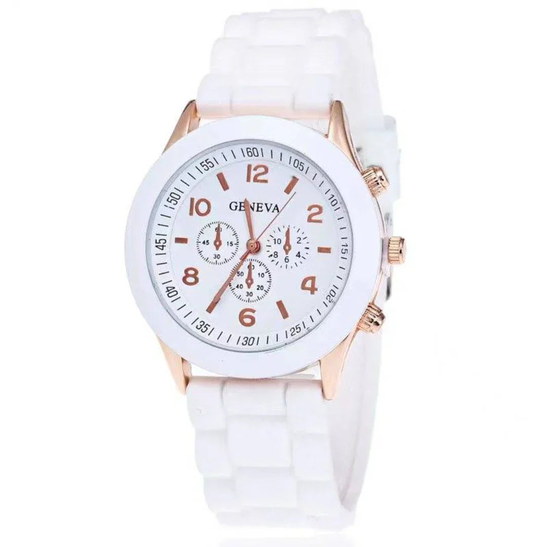 Casual Quartz Watch | Unisex | Silicone Strap | Lightweight Everyday Wristwatch | Steven & Levon